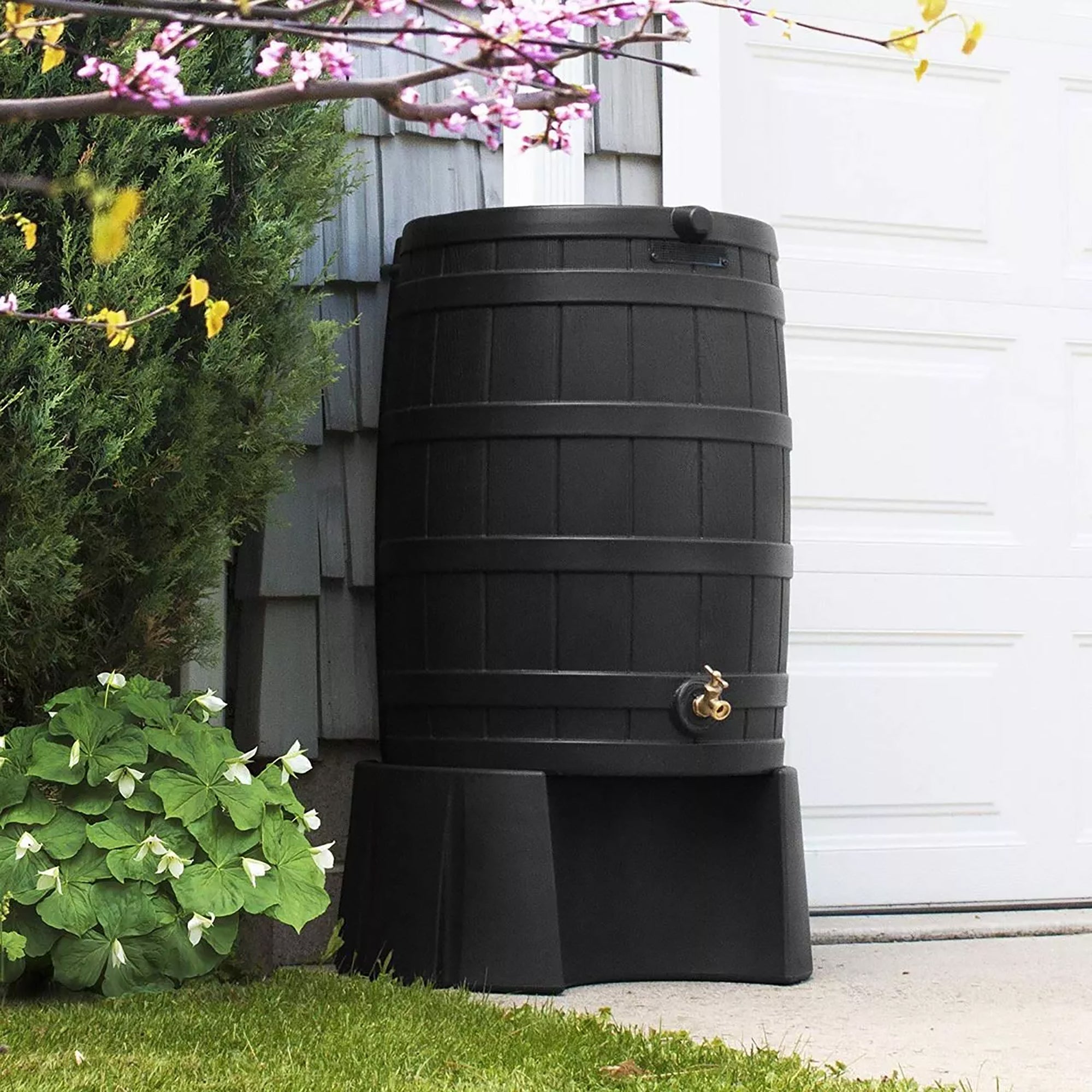 Good Ideas Rain Wizard 50Gal Rain Barrel Stand, Adds Room for Buckets (Open Box) - VMInnovations