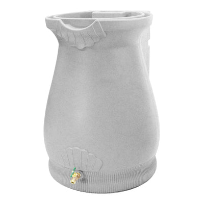 Good Ideas Rain Wizard Plastic Resin Urn, 65 Gallon Rain Barrel, Light Granite