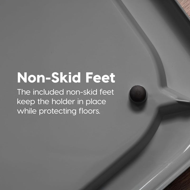 IRIS USA Leakproof Dog Pad Holder with Non-Skid Base, Latching Sides, Dark Gray