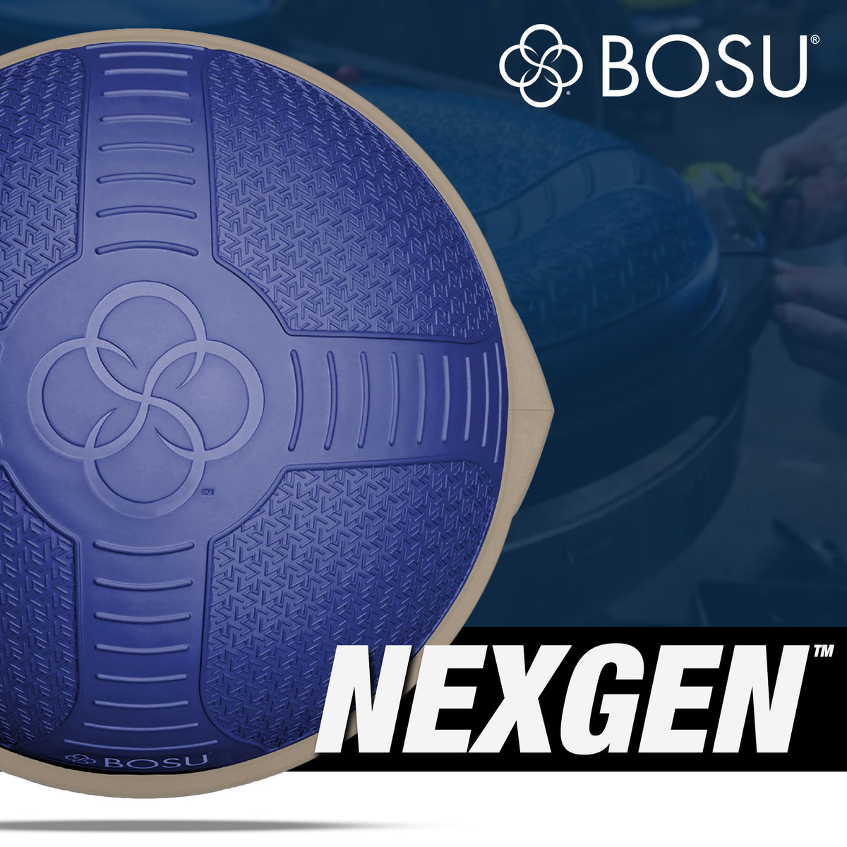 Bosu Balance Strength Trainer, Home Gym Workout Equipment, 26", Dusk (Open Box) - VMInnovations
