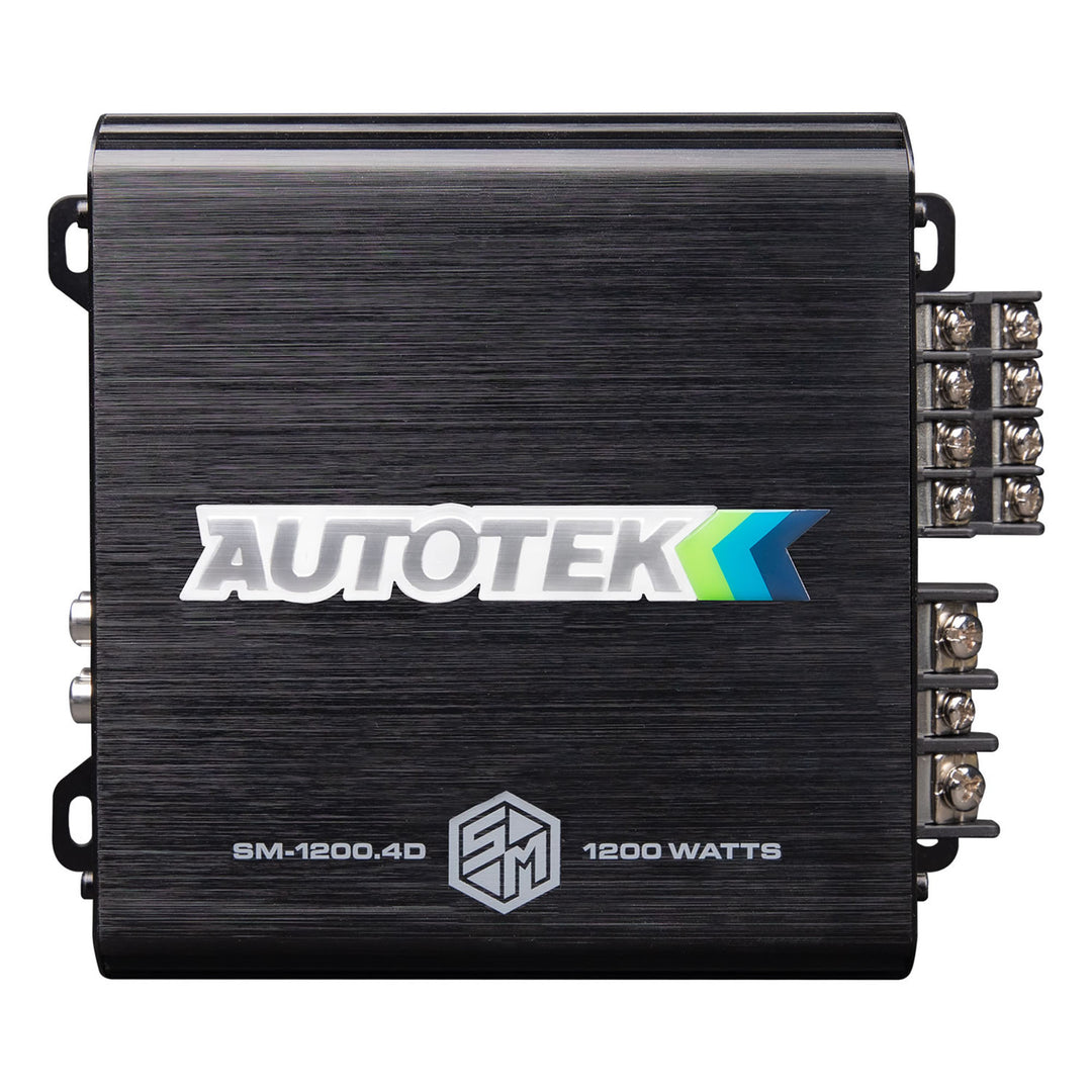 Autotek 1200W 4 Channel Car Audio Amplifier Bass Knob, Street Machine SM-1200.4D