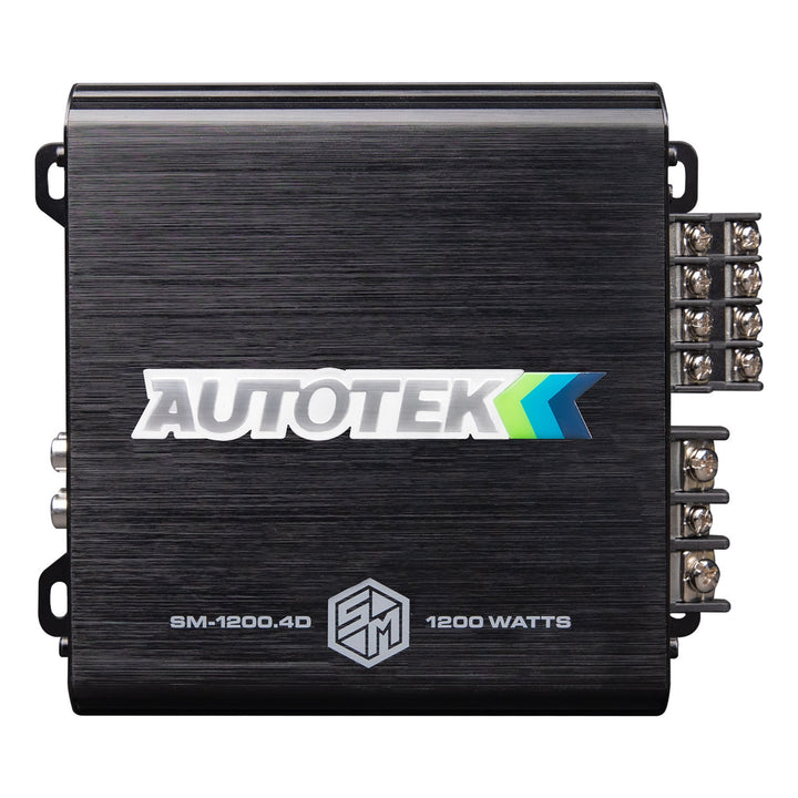 Autotek 1200W 4 Channel Car Audio Amplifier Bass Knob, Street Machine SM-1200.4D