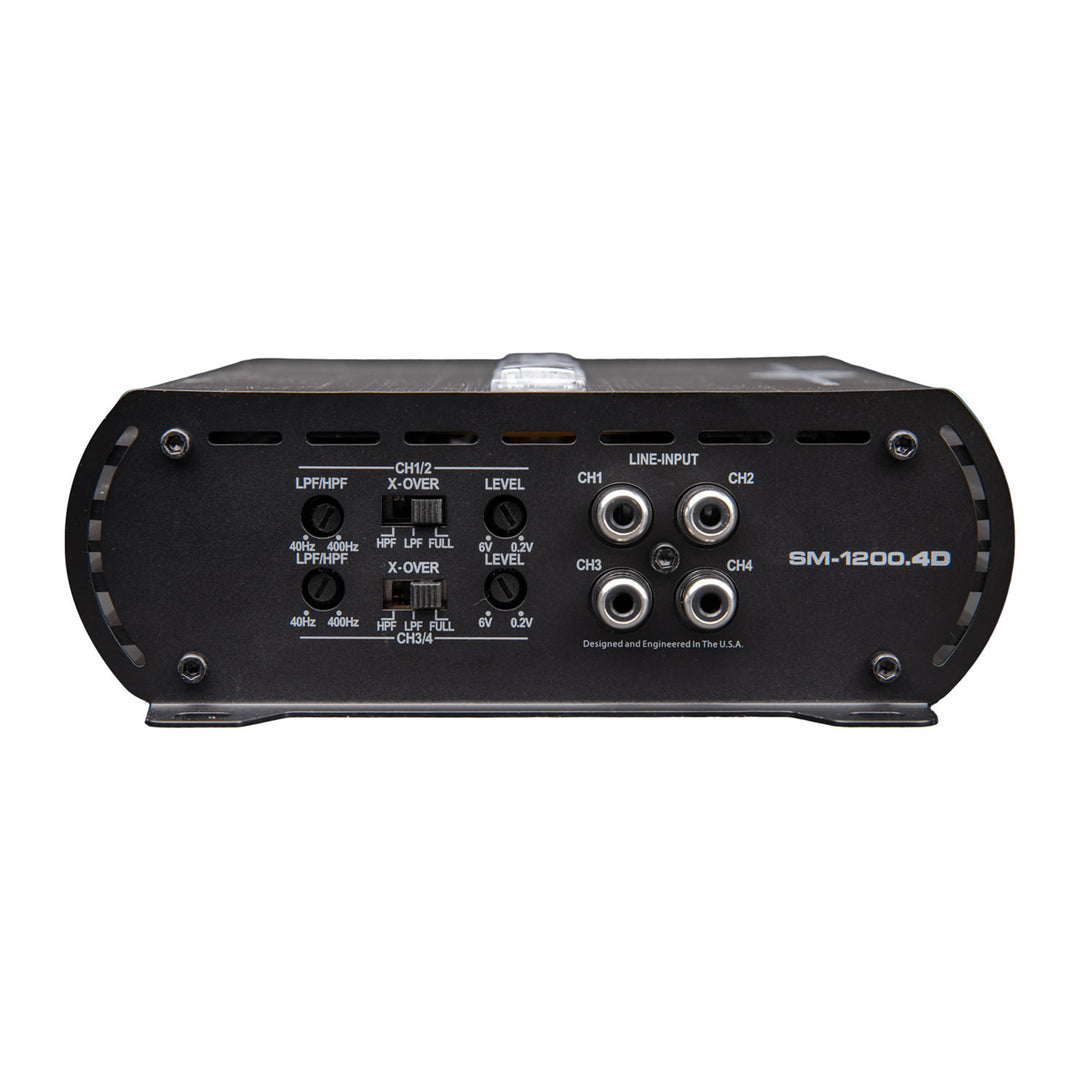 Autotek 1200W 4 Channel Car Audio Amplifier Bass Knob, Street Machine SM-1200.4D