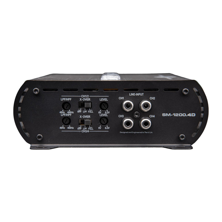 Autotek 1200W 4 Channel Car Audio Amplifier Bass Knob, Street Machine SM-1200.4D