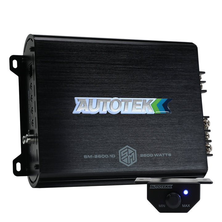 Autotek Street Machine 2600W 2 Channel Car Audio Amplifier, Bass Knob, Equalizer