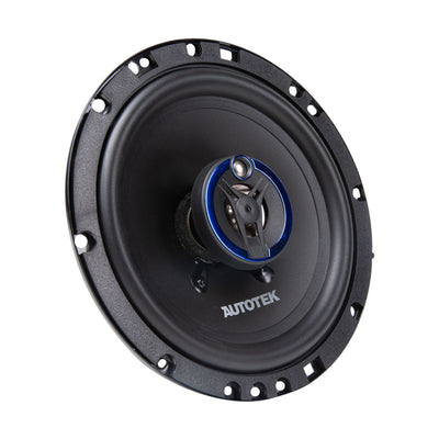 Autotek Street Machine 6.5" 3-Way Car Audio Universal Coaxial Speakers, 2 Pack