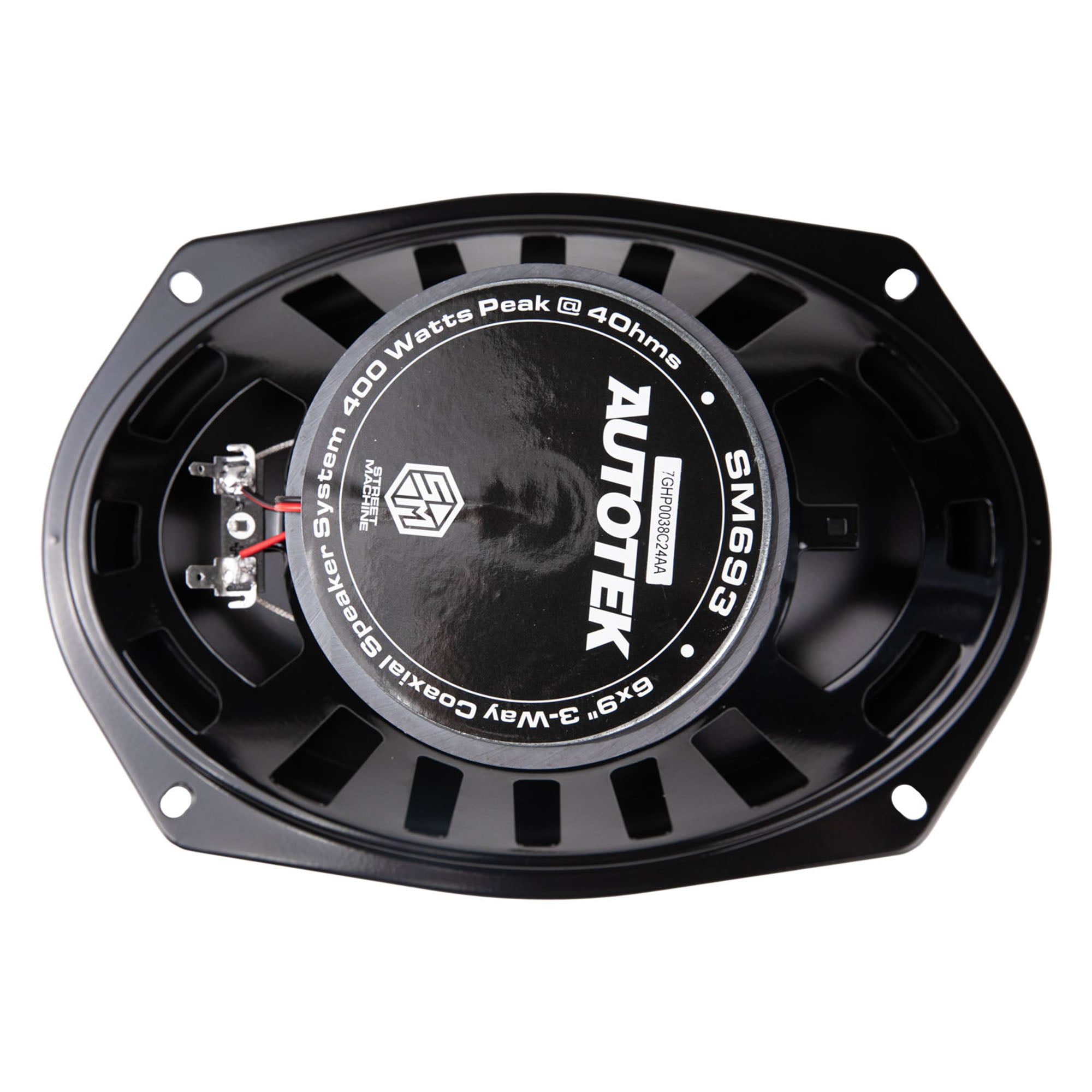 Autotek Street Machine 2 Pair 6x9 Speakers with QPower 4-Hole Wedge Enclosure