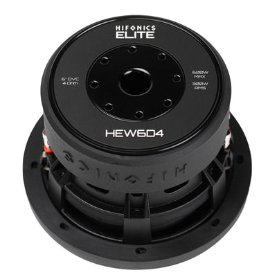 Hifonics 4 Pack ELITE 6.5 in. Subwoofer, Dual Voice Coil Car Audio Speaker, 600W