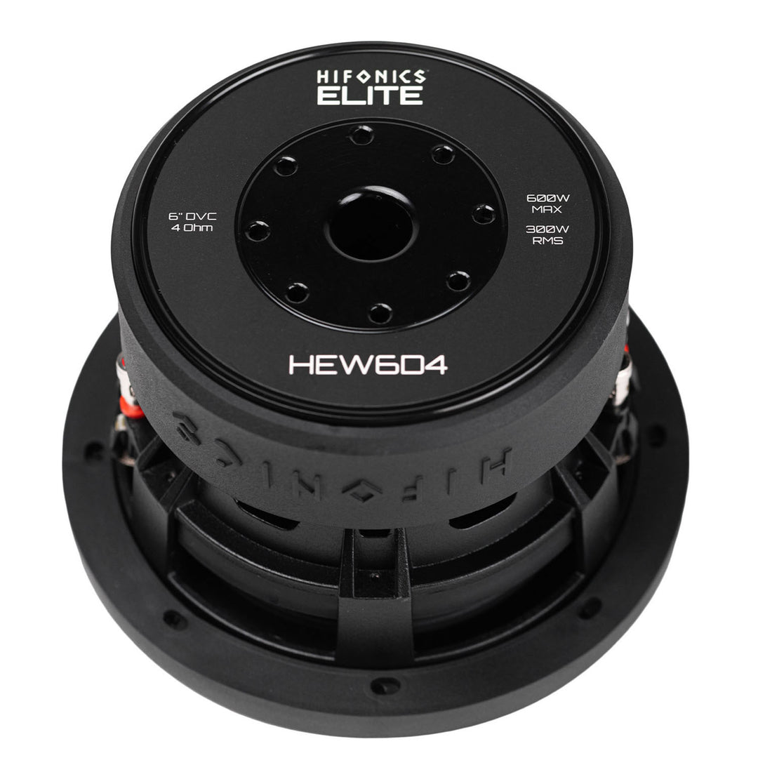 Hifonics 4 Pack ELITE 6.5 in. Subwoofer, Dual Voice Coil Car Audio Speaker, 600W