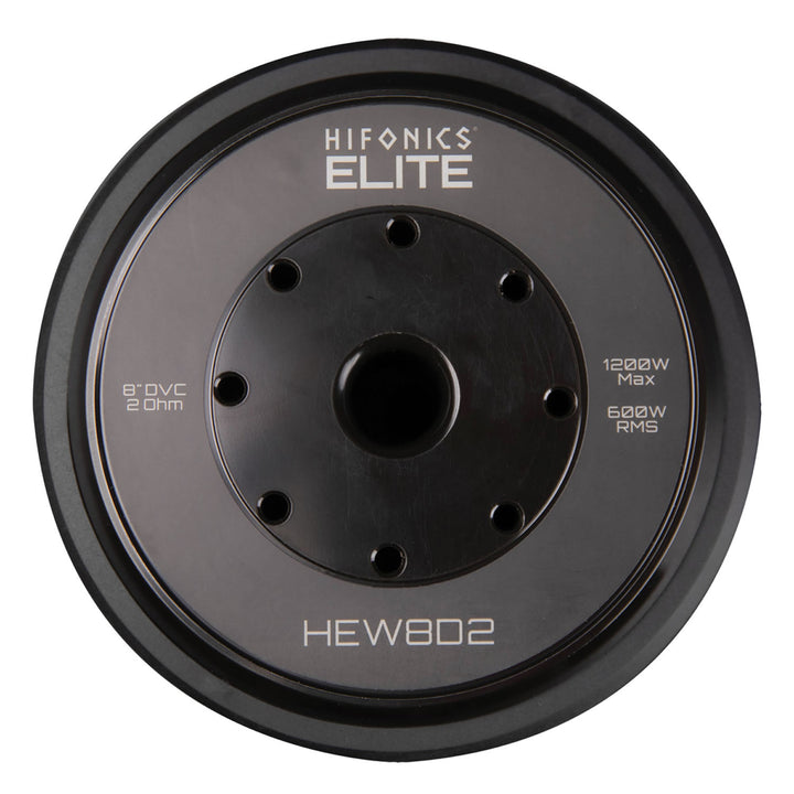 Hifonics ELITE 8" 2 Ohm Subwoofer, Dual Voice Coil Car Audio Speaker, 1200 Watt