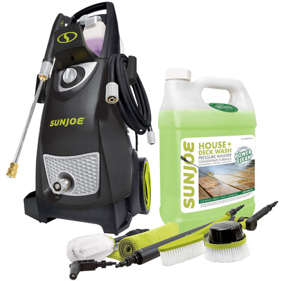 Sun Joe Electric Pressure Washer, Auto Cleaning System with House & Deck Cleaner