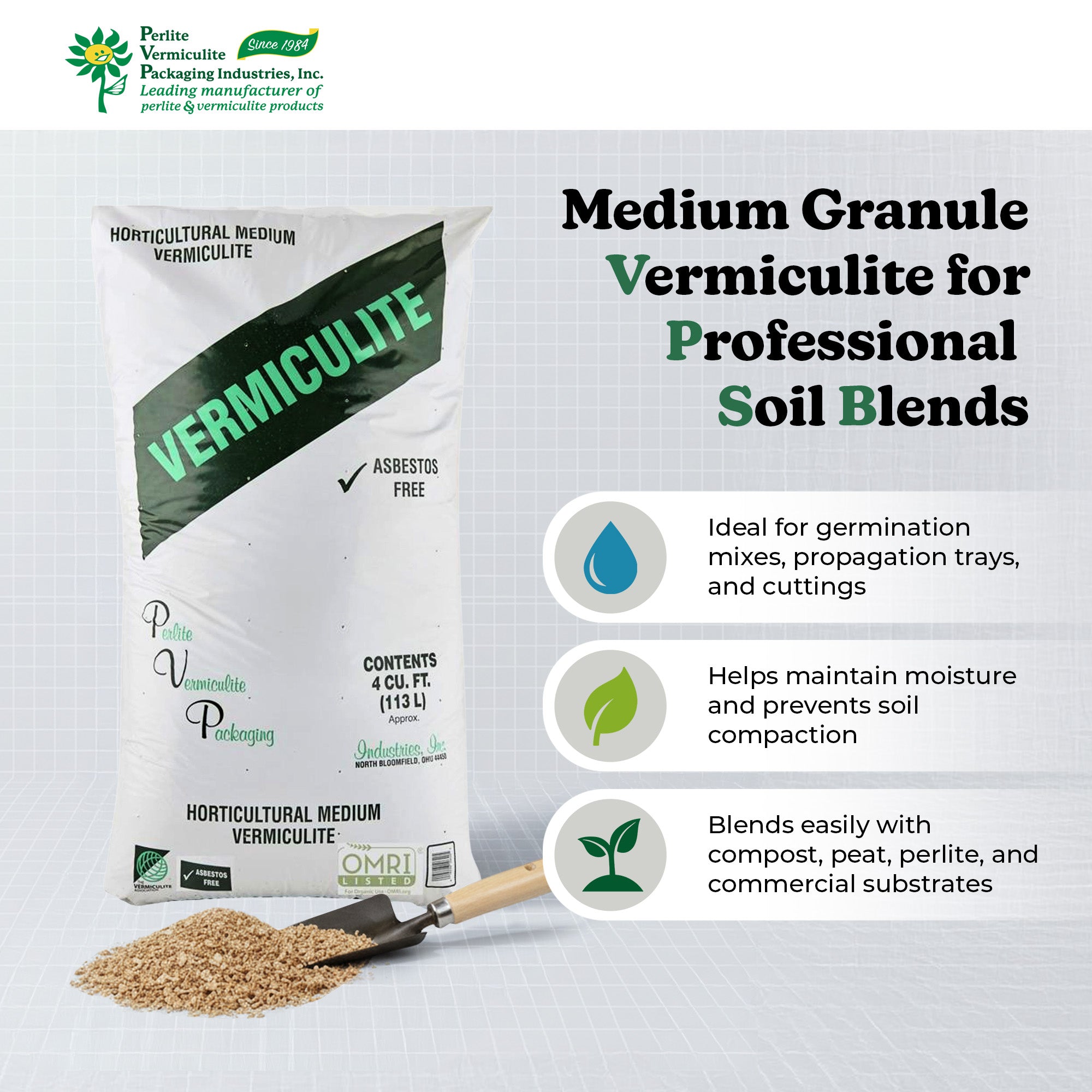 PVP Industries Medium Vermiculite Professional Grade Soil Conditioner (Open Box)
