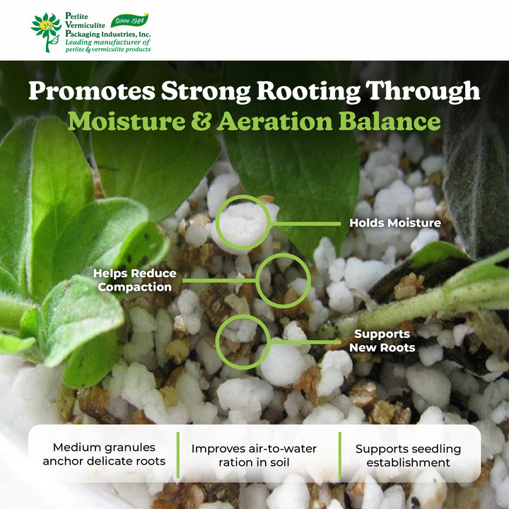PVP Industries Organic Coarse Perlite Planting Soil Additive, 4 cu. ft., White - VMInnovations
