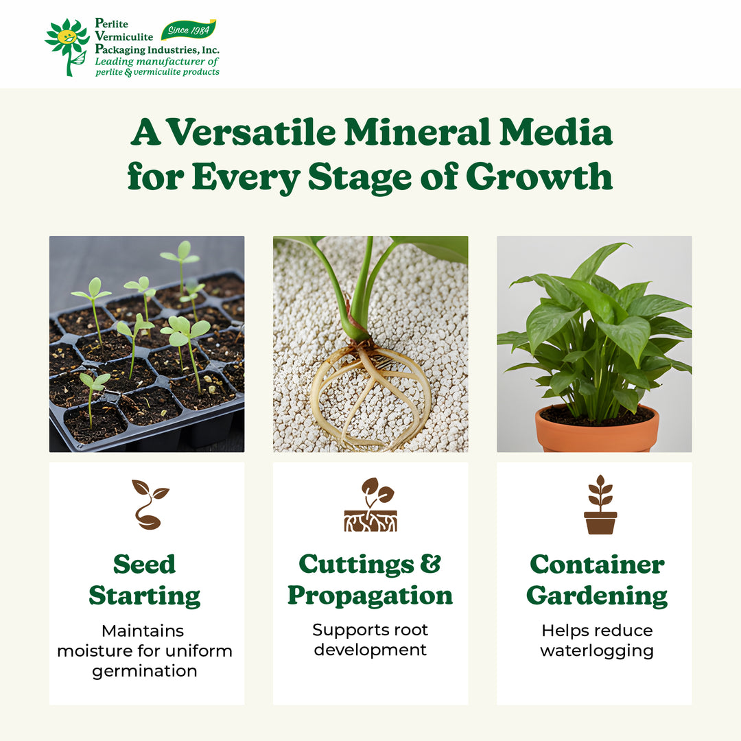 PVP Industries Organic Coarse Perlite Planting Soil Additive, 4 cu. ft., White - VMInnovations