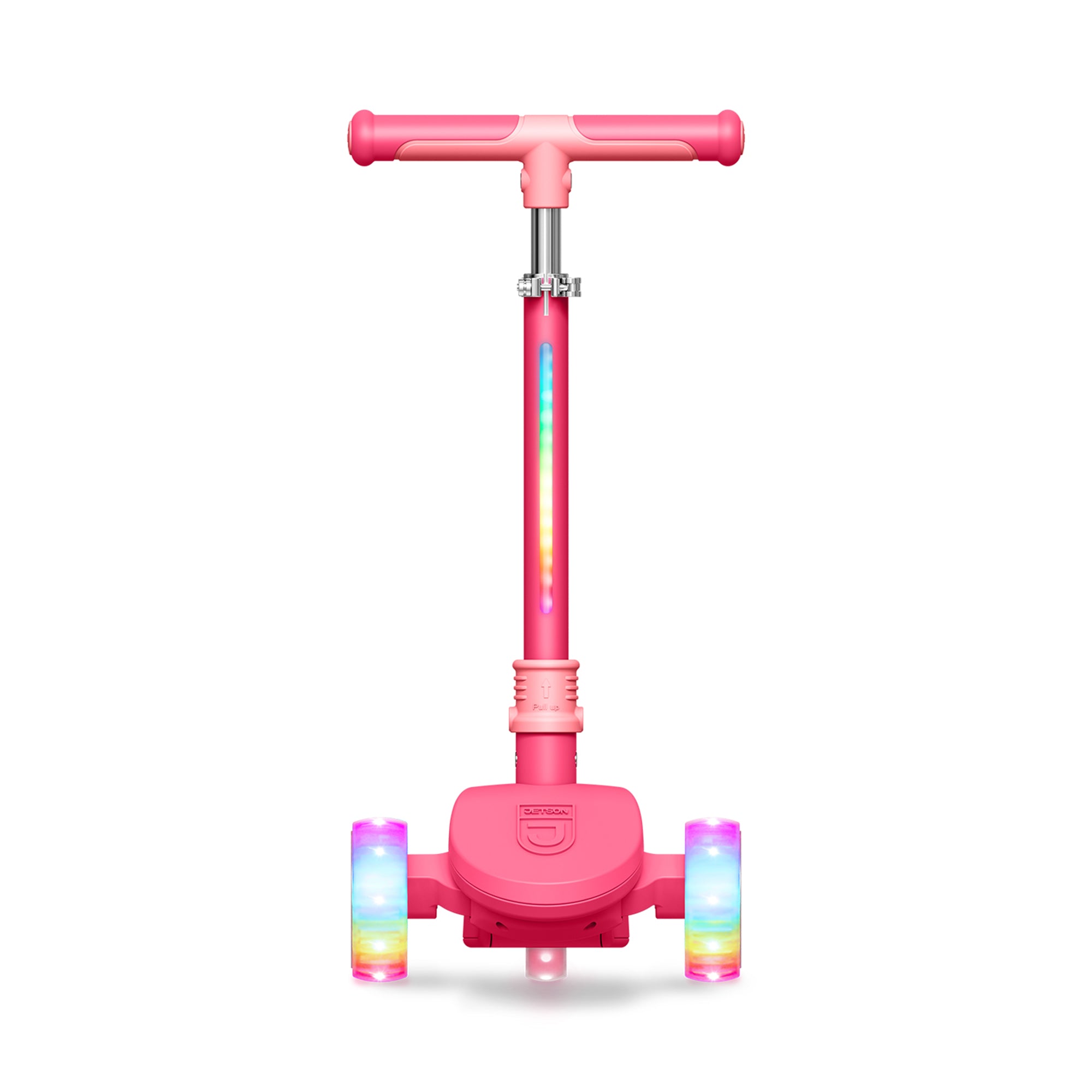 Jetson Bloom Kick Scooter with LED Lights & Height Adjustable Handlebar, Pink - VMInnovations