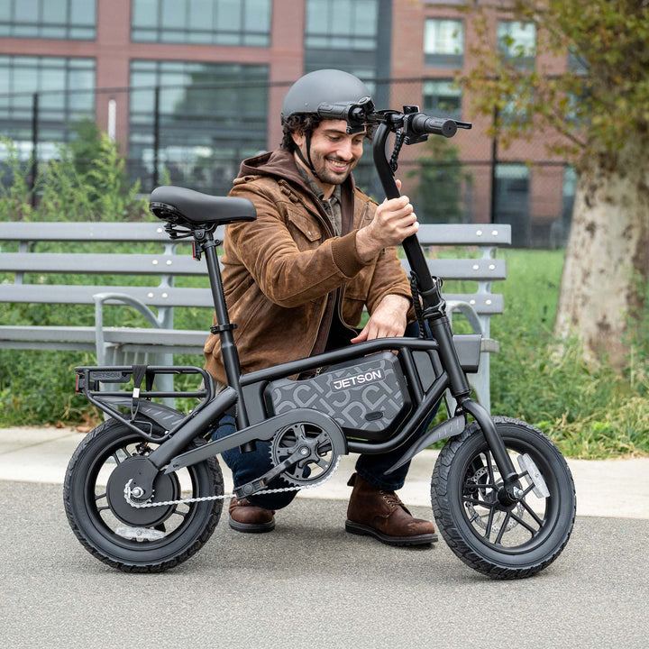 Jetson Bolt Pro Max Electric Folding Bike,14 Inch Wheels, 15.5 MPH Speed, Black