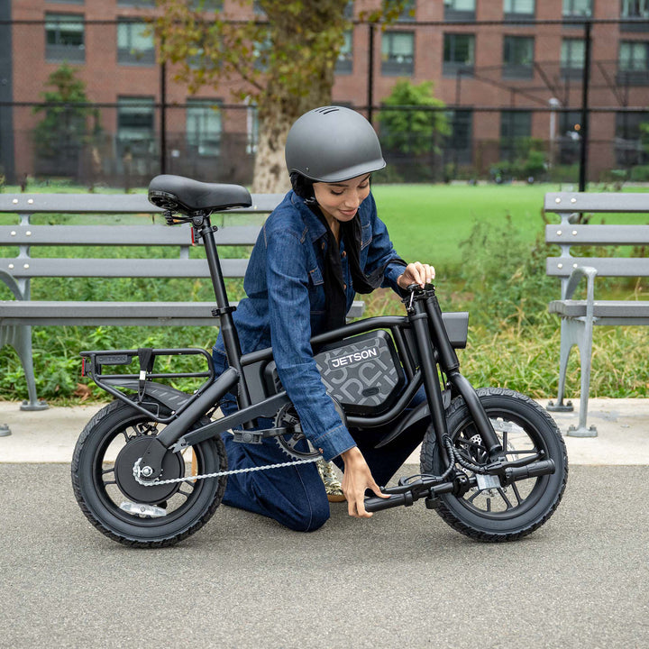 Jetson Bolt Pro Max Electric Folding Bike,14 Inch Wheels, 15.5 MPH Speed, Black