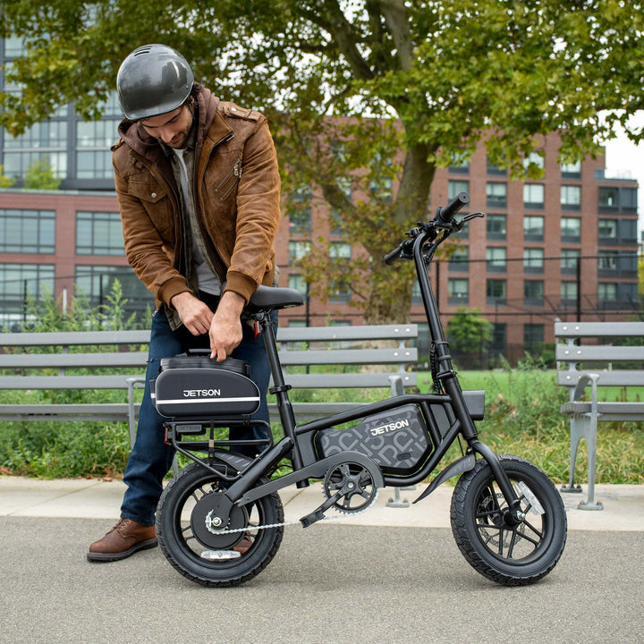 Jetson Bolt Pro Max Electric Folding Bike,14 Inch Wheels, 15.5 MPH Speed, Black