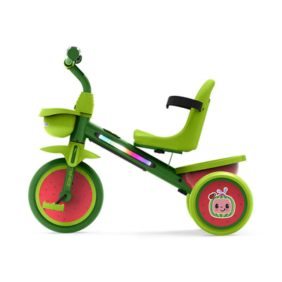 Jetson CoComelon Light-Up Trike with Front and Rear Baskets, Seatbelt and Bell - VMInnovations