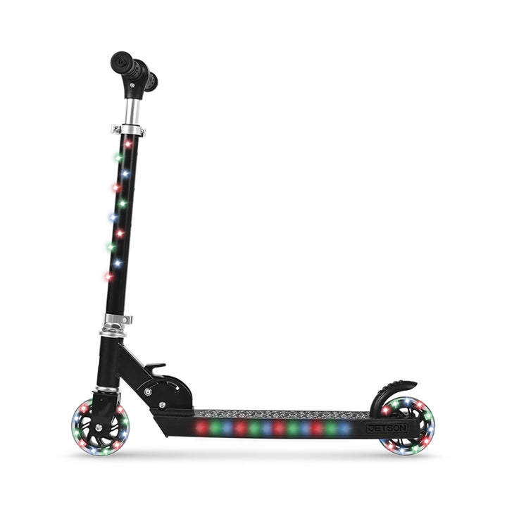 Jetson Jupiter Kick Scooter with LED Lights & Height Handlebar, Black (Open Box)