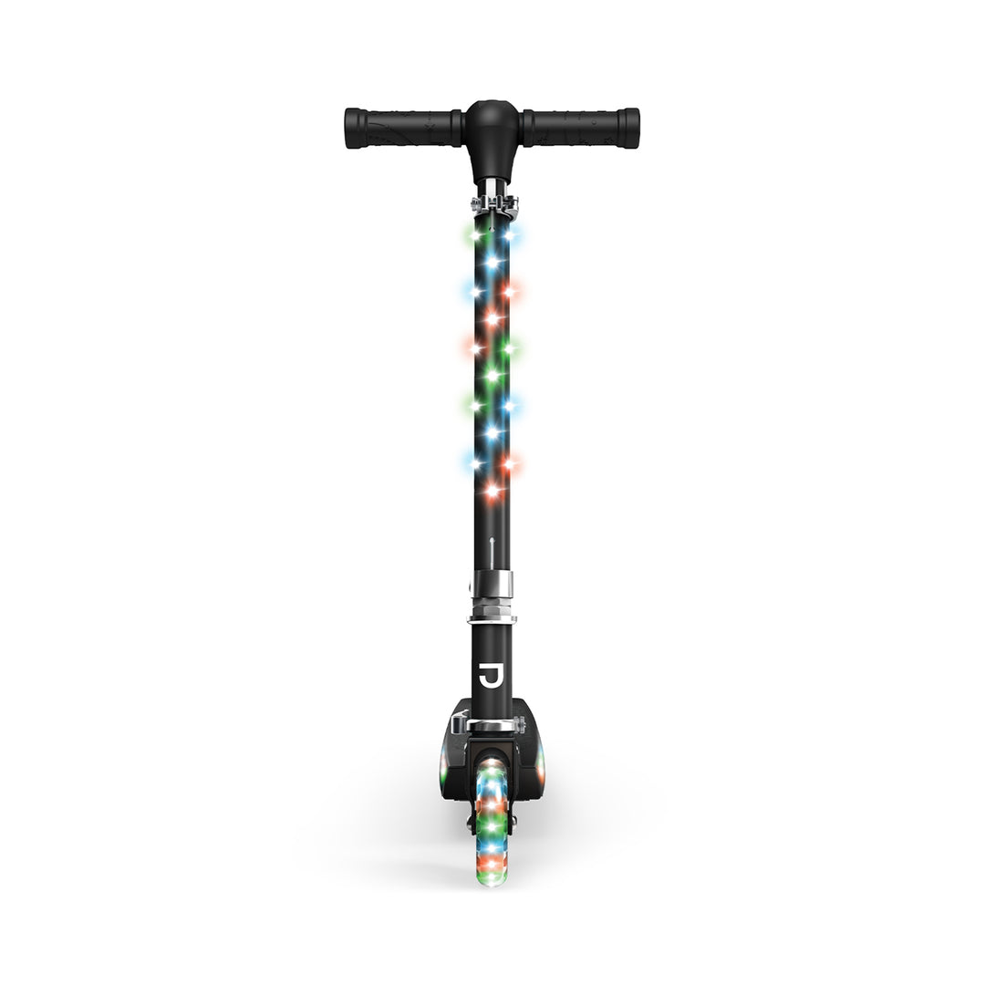 Jetson Jupiter Kick Scooter with LED Lights & Height Adjustable Handlebar, Black