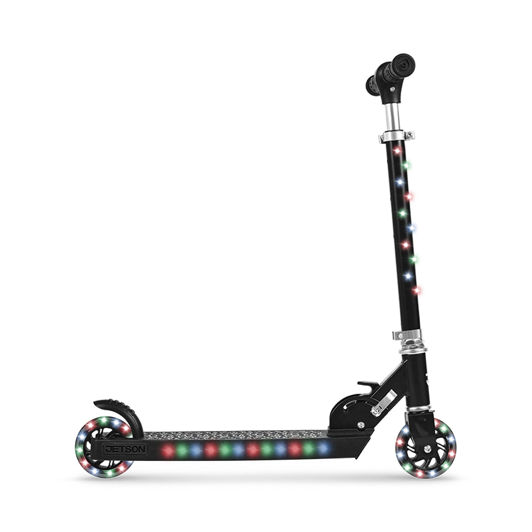 Jetson Jupiter Kick Scooter with LED Lights & Height Handlebar, Black (Open Box)