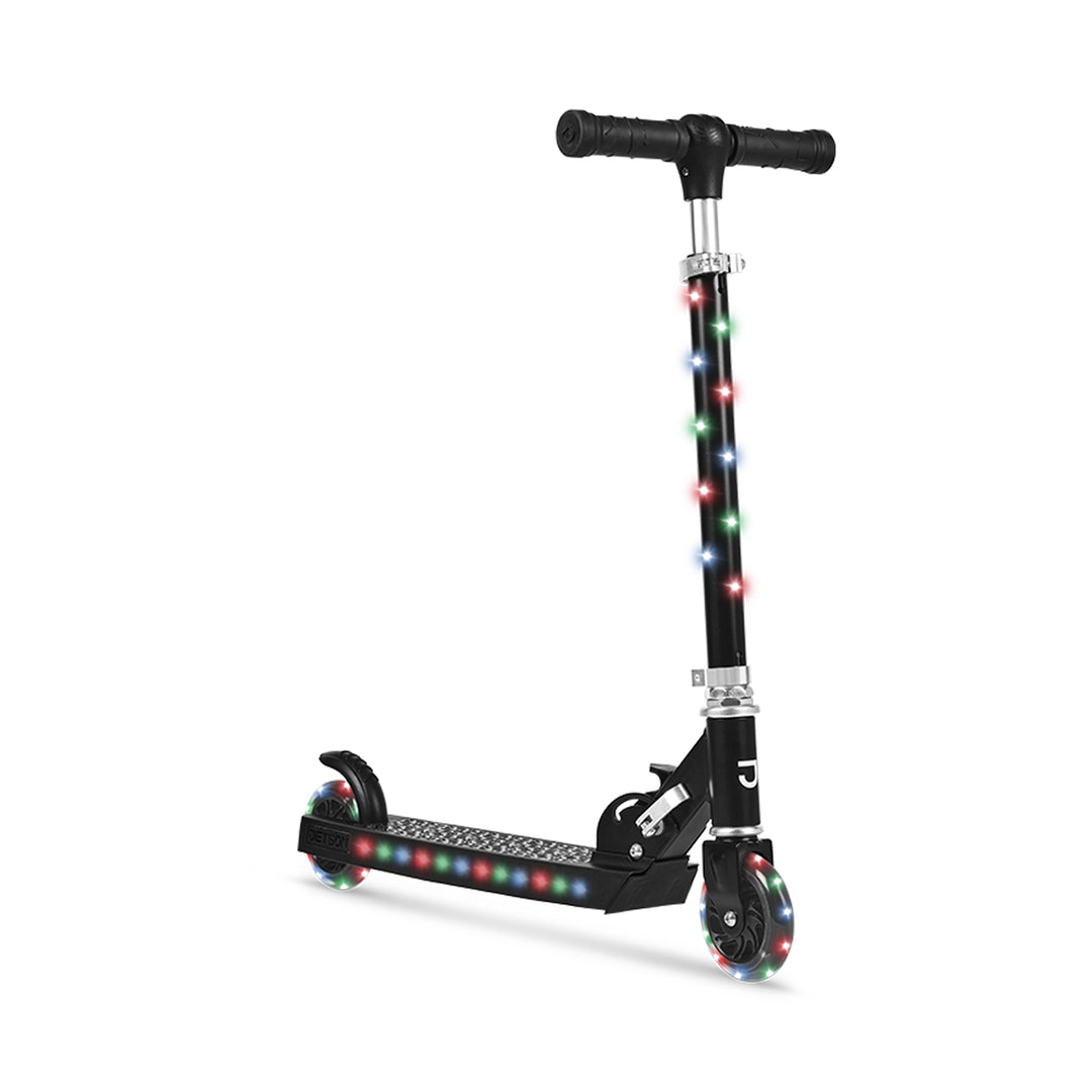 Jetson Jupiter Kick Scooter with LED Lights & Height Handlebar, Black (Open Box)