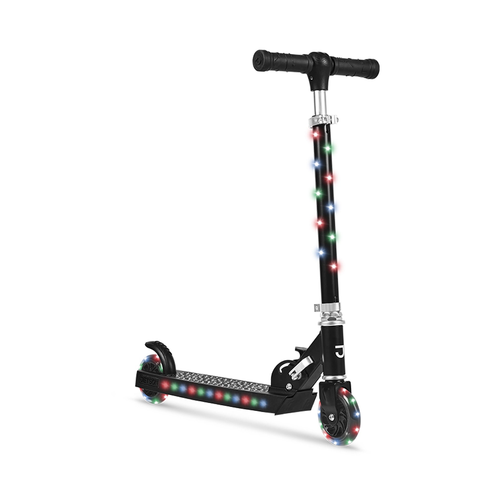 Jetson Jupiter Kick Scooter with LED Lights & Height Handlebar, Black (Open Box) - VMInnovations