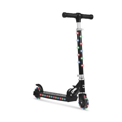 Jetson Jupiter Kick Scooter with LED Lights & Height Handlebar, Black (Open Box) - VMInnovations