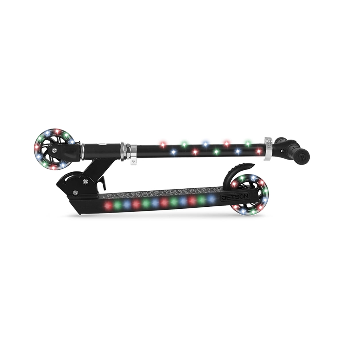 Jetson Jupiter Kick Scooter with LED Lights & Height Handlebar, Black (Open Box) - VMInnovations