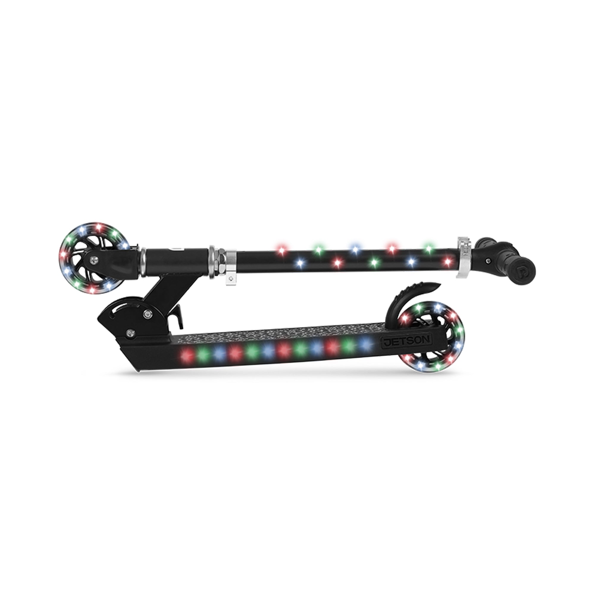 Jetson Jupiter Kick Scooter with LED Lights & Height Handlebar, Black (Open Box) - VMInnovations