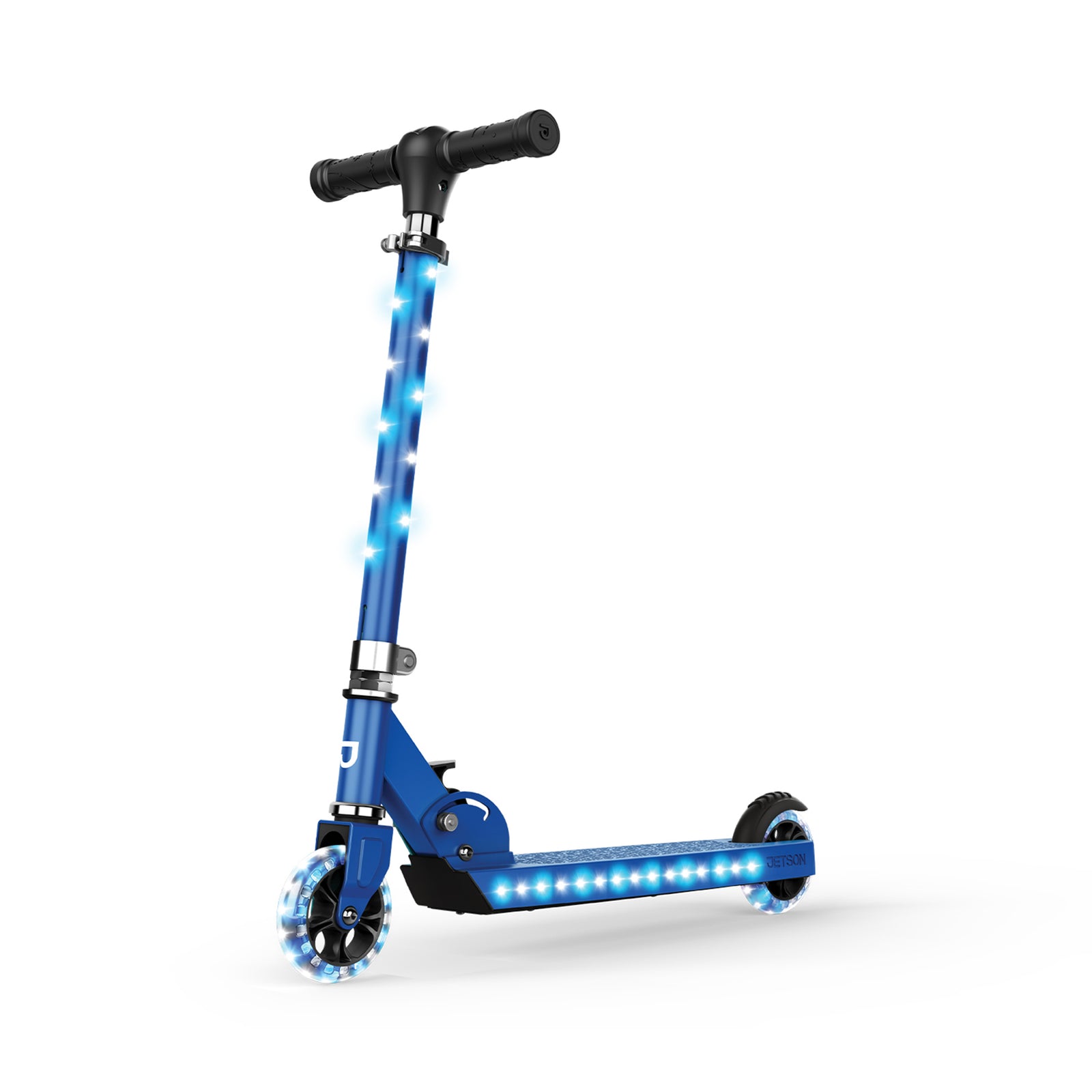 Jetson Jupiter Kick Scooter with LED Lights & Height Adjustable Handlebar, Blue - VMInnovations