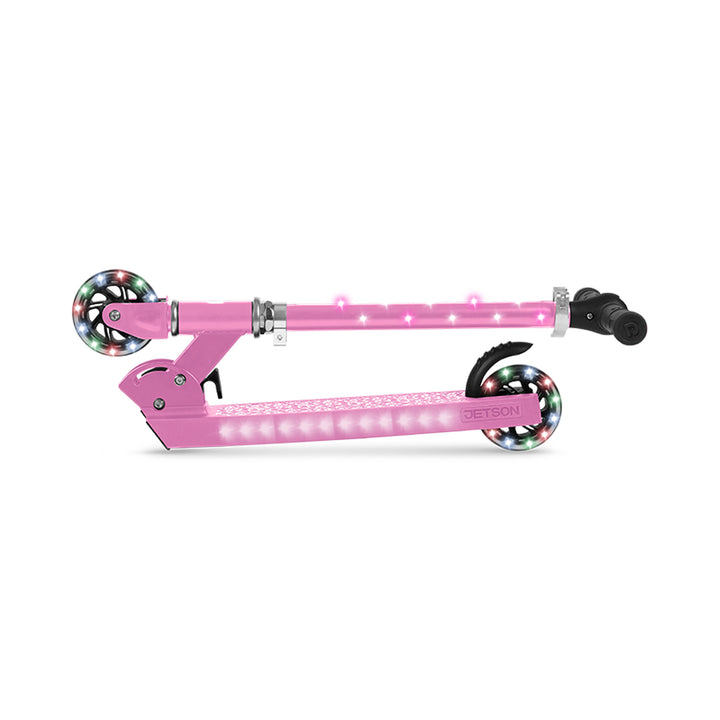 Jetson Kick Scooter w/LED Lights & Height Adjustable Handlebar, Pink (Open Box)