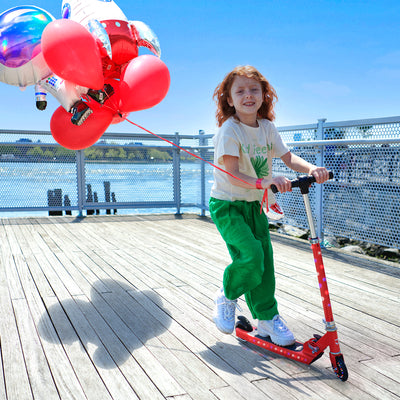 Jetson 2 Wheel Light Up Scooter Adjustable Kick Ride On Toy, Red (Open Box) - VMInnovations