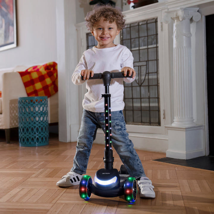 Jetson Jupiter Mini 3 Wheel Light-Up Kick Scooter, Adjustable Handlebar, Blue