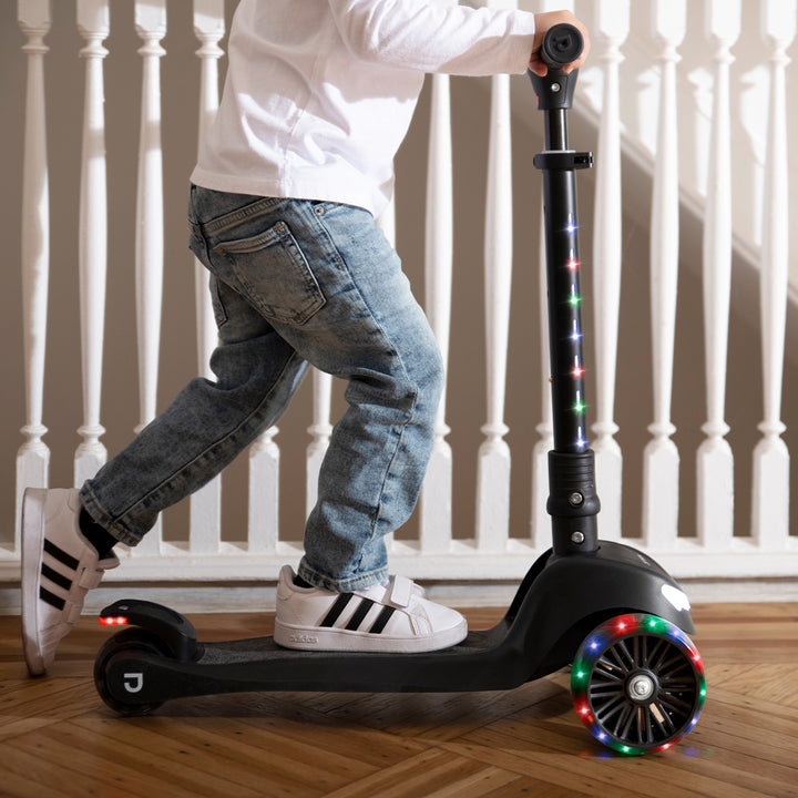 Jetson Jupiter Mini 3 Wheel Light-Up Kick Scooter, Adjustable Handlebar, Blue