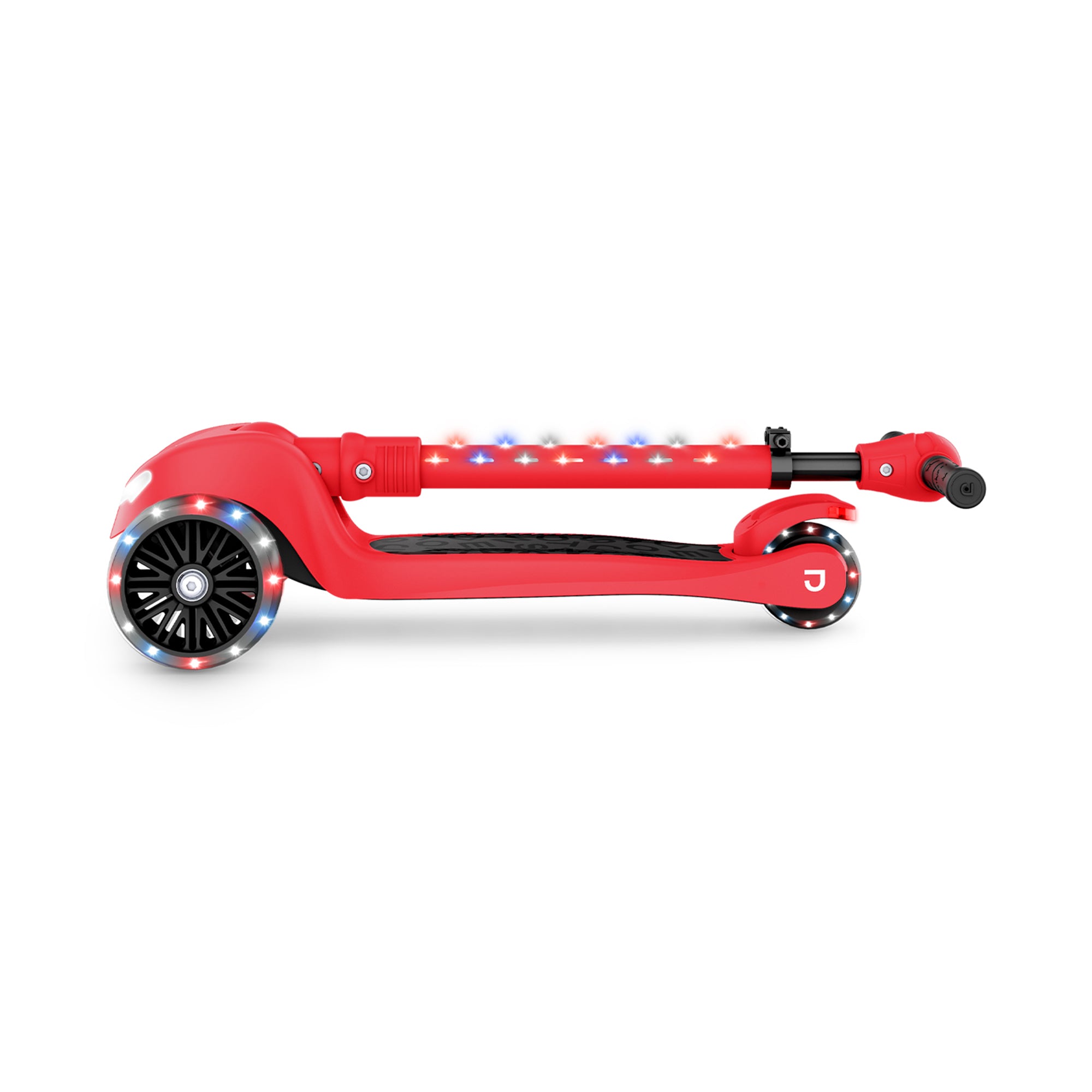 Jetson Jupiter Mini 3 Wheel Light-Up Kick Scooter with Adjustable Handlebar, Red - VMInnovations