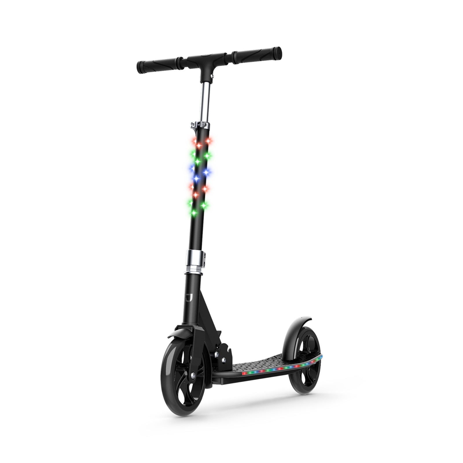 Jetson Jumbo 2 Wheel Light Up Scooter Adjustable Kick Ride On Toy for Kid, Black - VMInnovations