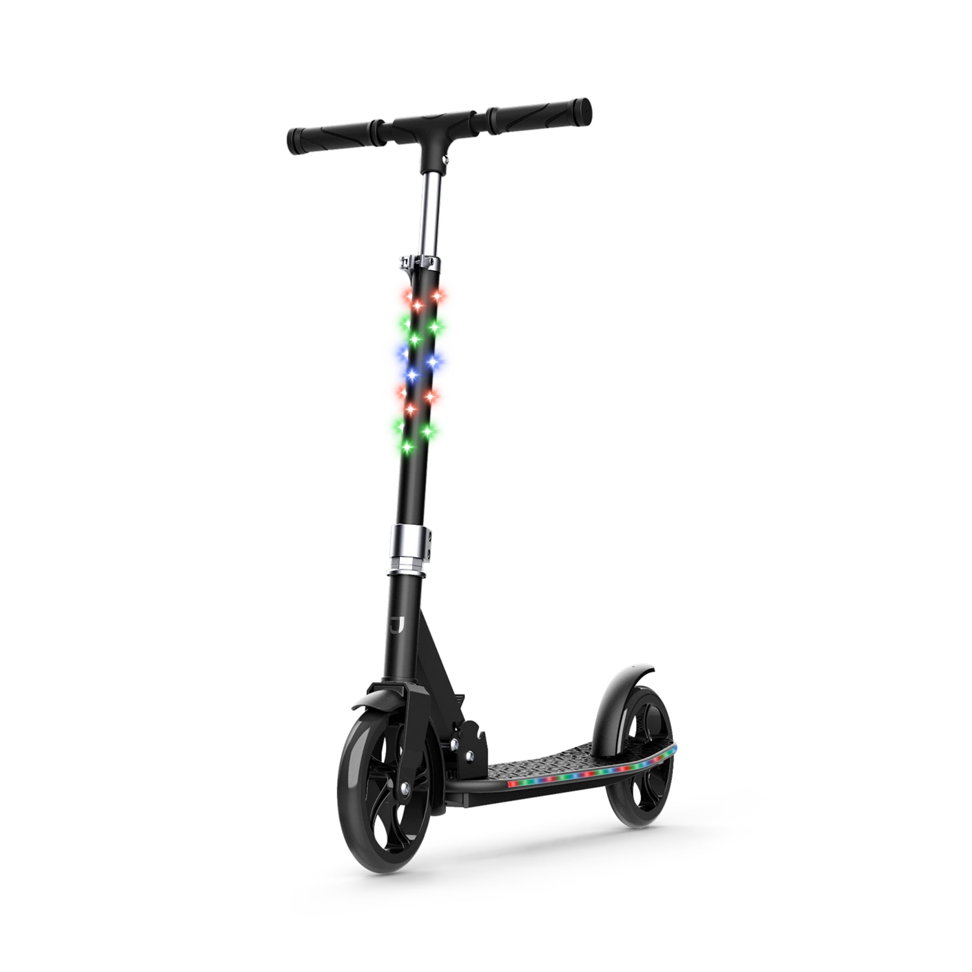 Jetson Jumbo 2 Wheel Light Up Scooter Adjustable Kick Ride On Toy for Kid, Black - VMInnovations