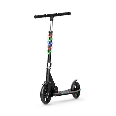 Jetson Jumbo 2 Wheel Light Up Scooter Adjustable Kick Ride On Toy for Kid, Black - VMInnovations