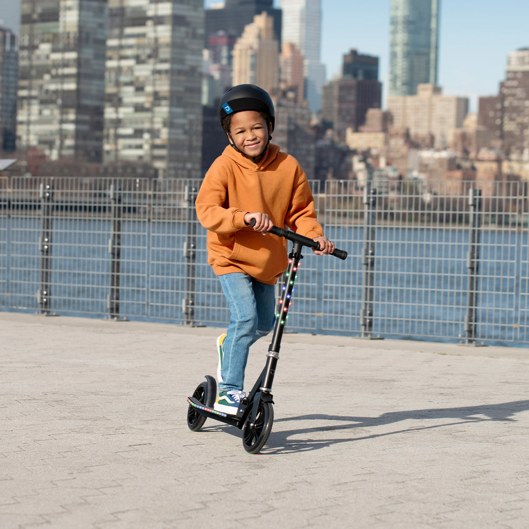 Jetson Jumbo 2 Wheel Light Up Scooter Adjustable Kick Ride On Toy for Kids, Blue