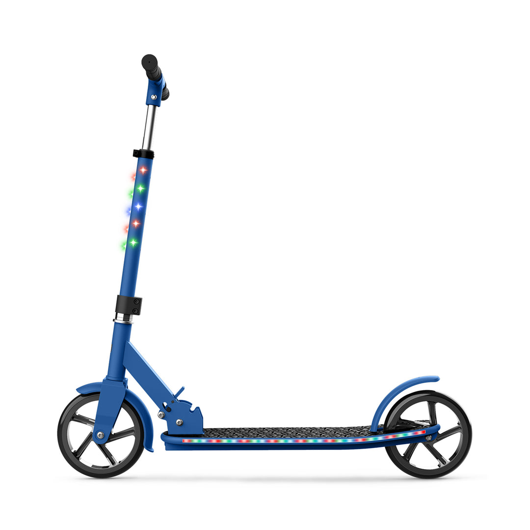 Jetson Jumbo 2 Wheel Light Up Scooter Adjustable Kick Ride On Toy for Kids, Blue