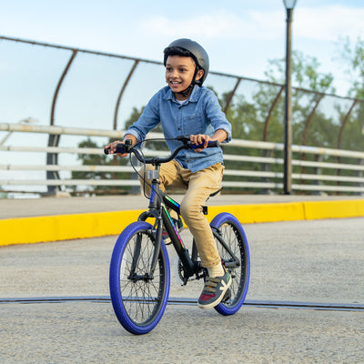 Jetson Light Rider 20" LED Kids Bike with Hand Brakes and Training Wheels, Blue - VMInnovations