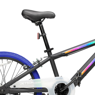 Jetson Light Rider 20" LED Kids Bike with Hand Brakes and Training Wheels, Blue - VMInnovations
