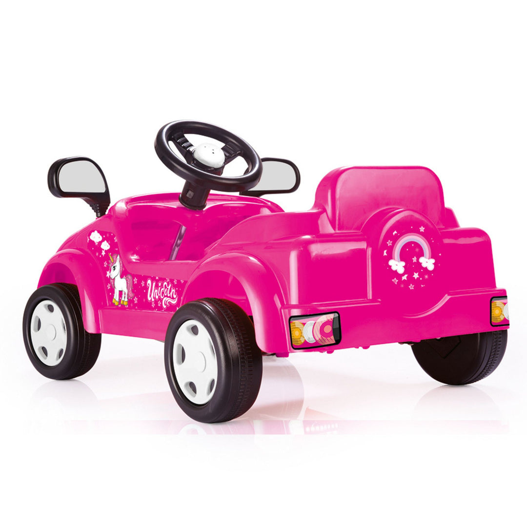 DOLU Pedal-Powered Unicorn Ride-On Car, Kids & Toddler Toy Vehicle for Ages 3+