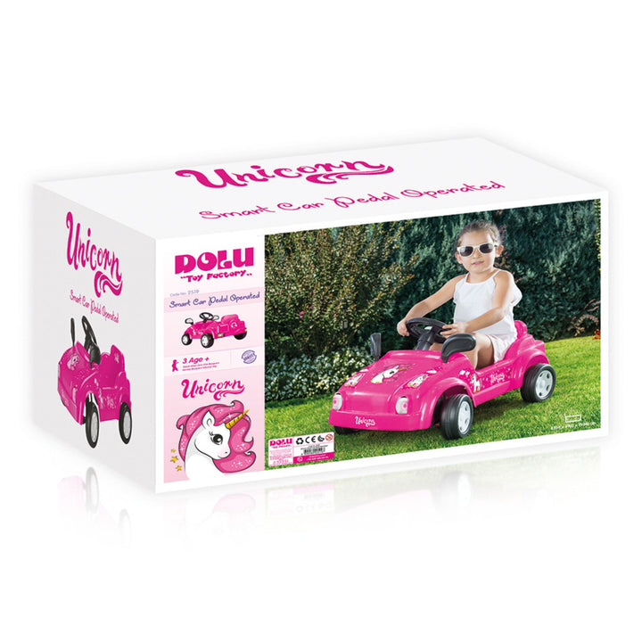 DOLU Pedal-Powered Unicorn Ride-On Car, Kids & Toddler Toy Vehicle for Ages 3+