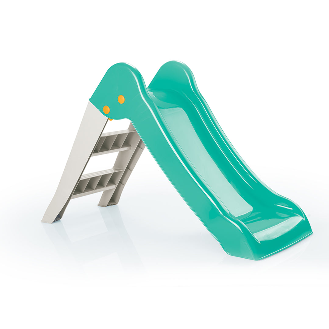 Dolu My First Garden Slide Kids Indoor Outdoor Playground Equipment, Green/White