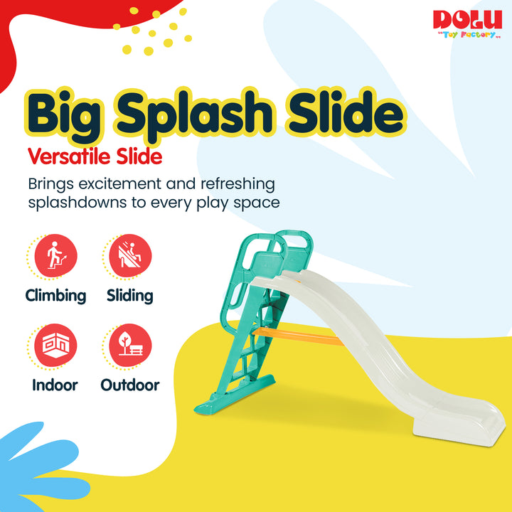 DOLU Splash Slide for Indoor or Outdoor Use w/Water Connection Feature (Used)