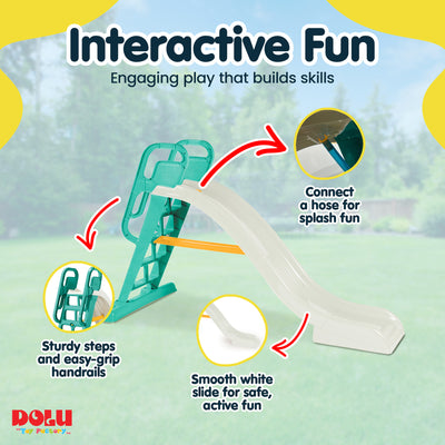 DOLU Big Splash Slide for Indoor or Outdoor Use with Water Connection (Open Box)