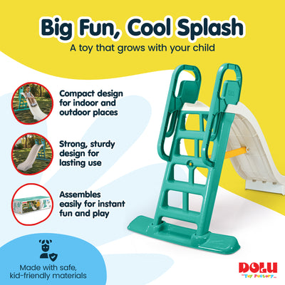 DOLU Big Splash Slide for Indoor or Outdoor Use with Water Connection (Open Box)